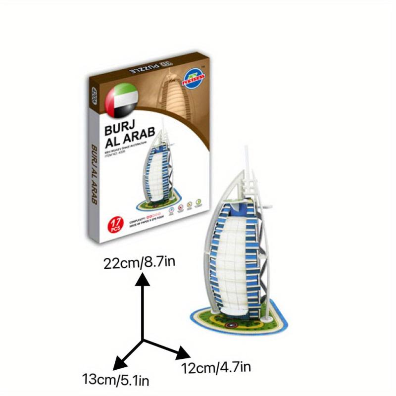3D Puzzle Landmarks Tower Bridge Burj Al Arab Holland Windmill Dome of the Rock