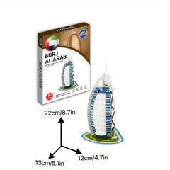 3D Puzzle Landmarks Tower Bridge Burj Al Arab Holland Windmill Dome of the Rock