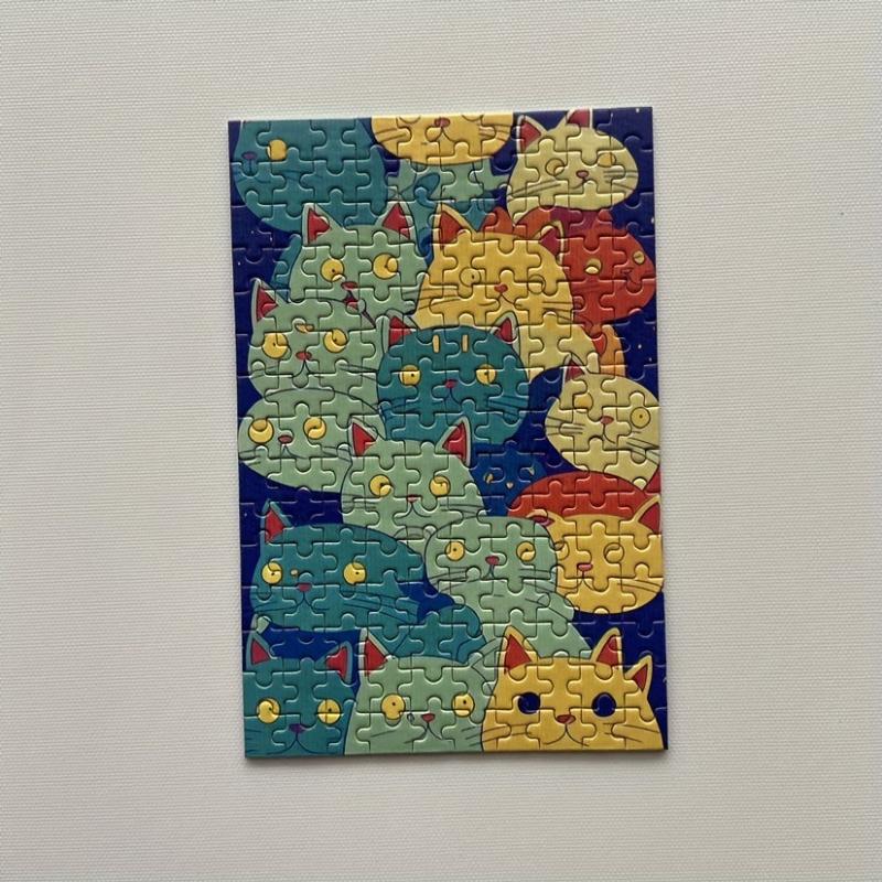 Cat 150Pcs Mini Test Tube Puzzle Painting Jigsaw Decompress Toys