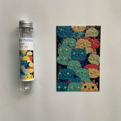 Cat 150Pcs Mini Test Tube Puzzle Painting Jigsaw Decompress Toys