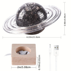 Gray Saturn 3D Puzzle Toy for Kids