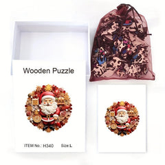 Wooden Puzzle Santa Christmas Gift Adult Stress Relief