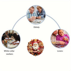 Wooden Puzzle Santa Christmas Gift Adult Stress Relief