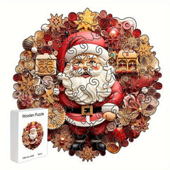 Wooden Puzzle Santa Christmas Gift Adult Stress Relief
