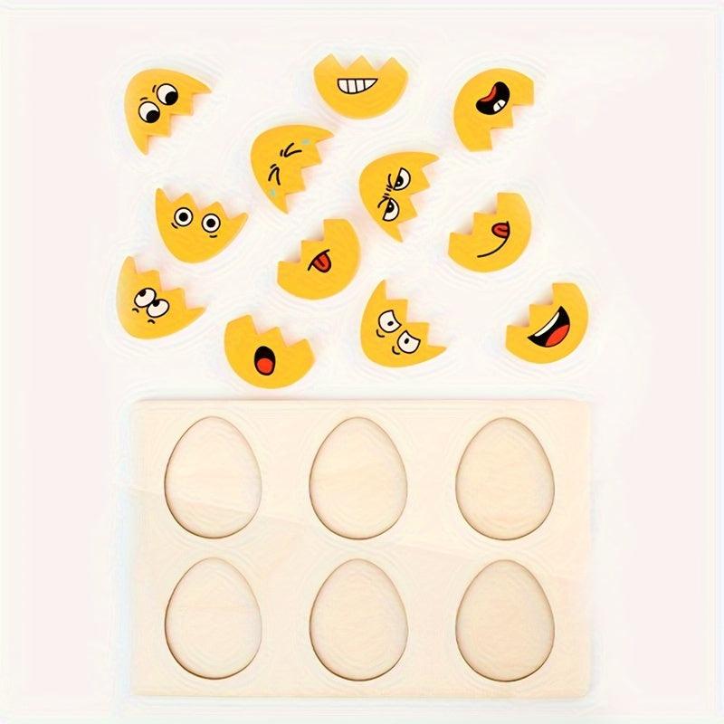Wooden Expression Puzzle For Toddlers Face Changing Game