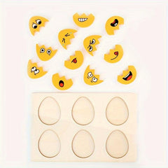 Wooden Expression Puzzle For Toddlers Face Changing Game
