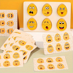 Wooden Expression Puzzle For Toddlers Face Changing Game