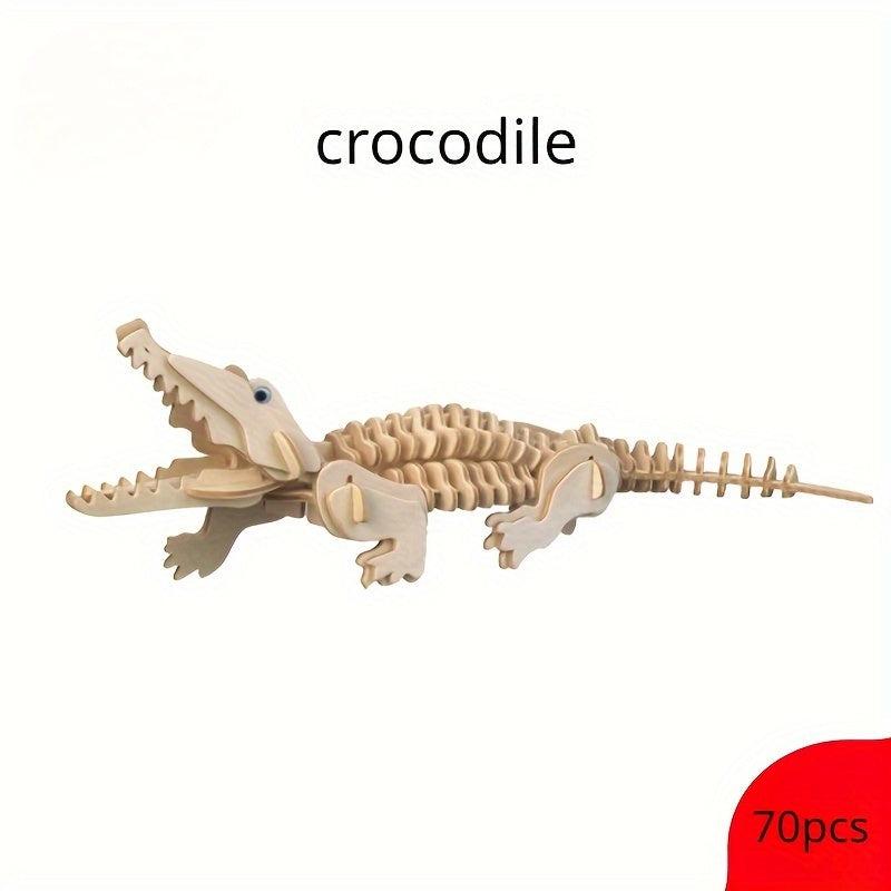 Wooden Dinosaur Puzzle for Early Childhood Education