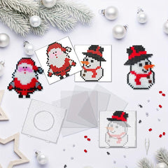 Christmas Fuse Beads Kit 2 Pcs 1200 Iron On Beads 2 Tweezers Pin Board Stencils