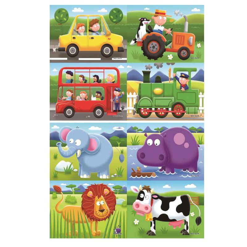 40 pc Dino Princess Car Paper Puzzle Educational Toy