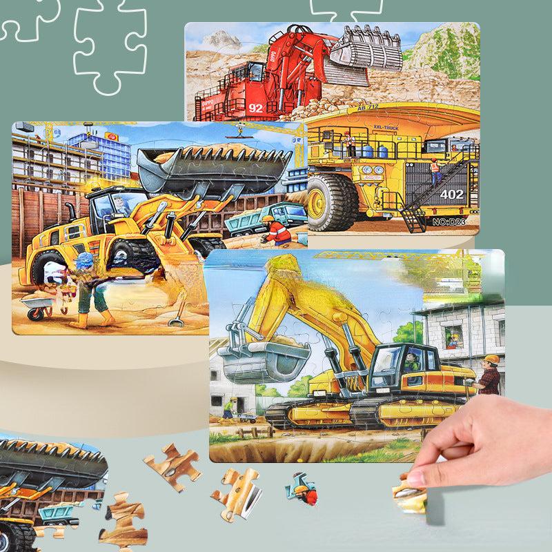 40 pc Dino Princess Car Paper Puzzle Educational Toy