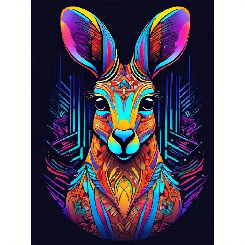 Kangaroo Wooden Jigsaw Puzzle Irregular Shape Particles Improve Focus