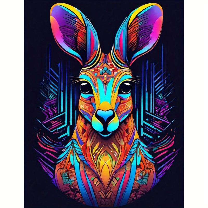 Kangaroo Wooden Jigsaw Puzzle Irregular Shape Particles Improve Focus