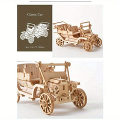 3D Wooden Puzzle Model Kits DIY Sailing Train Airplane