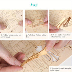 3D Wooden Puzzle Model Kits DIY Sailing Train Airplane