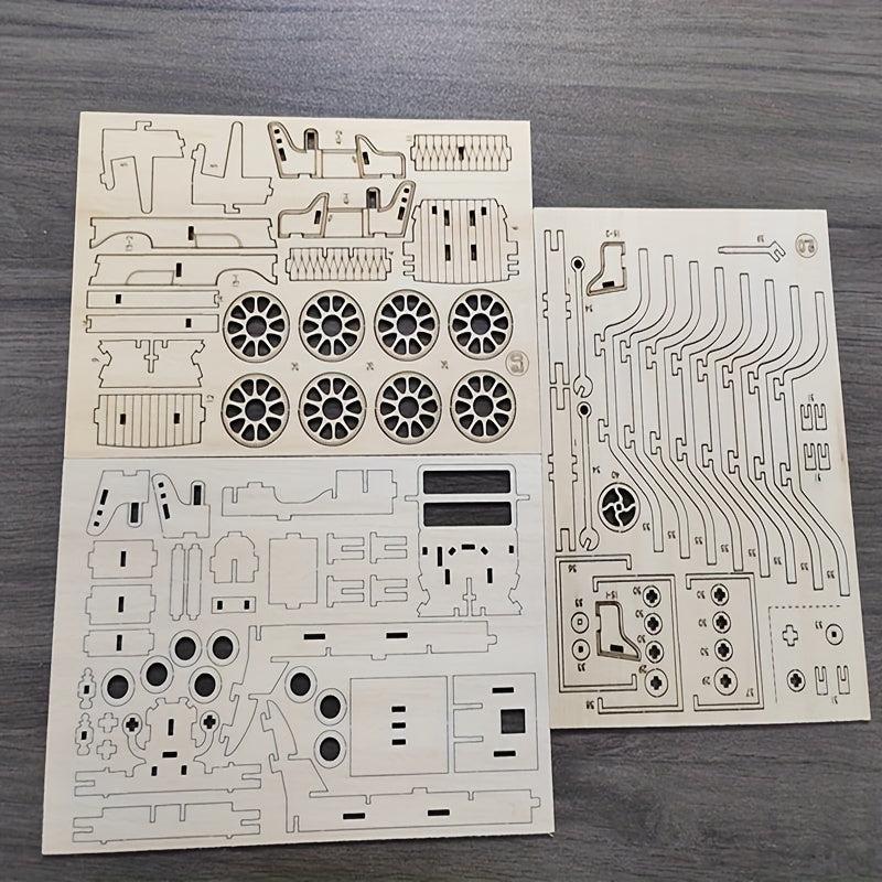 3D Wooden Puzzle Model Kits DIY Sailing Train Airplane