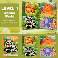 Children's Advanced Magnetic Puzzle Book Animal Traffic Dinosaur Puzzle