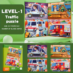 Children's Advanced Magnetic Puzzle Book Animal Traffic Dinosaur Puzzle