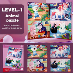 Children's Advanced Magnetic Puzzle Book Animal Traffic Dinosaur Puzzle