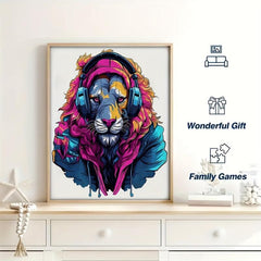Colorful Lion Wooden Puzzle Magic Toy