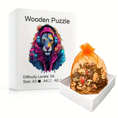 Colorful Lion Wooden Puzzle Magic Toy