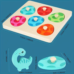 3D Dinosaur Eggs Layer Puzzle Kids Educational Hand Scratching Board Toy
