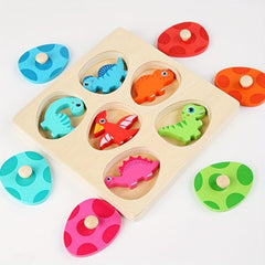 3D Dinosaur Eggs Layer Puzzle Kids Educational Hand Scratching Board Toy