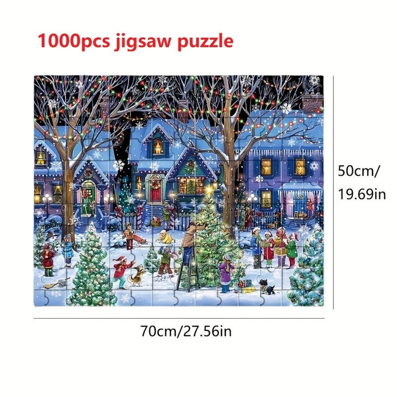 1000 pc Christmas Puzzle Paper Puzzle Stress Relief Toys