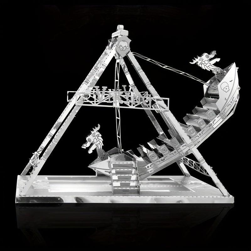Metal 3D Puzzle Viking Pirate DIY Playground Building Gift