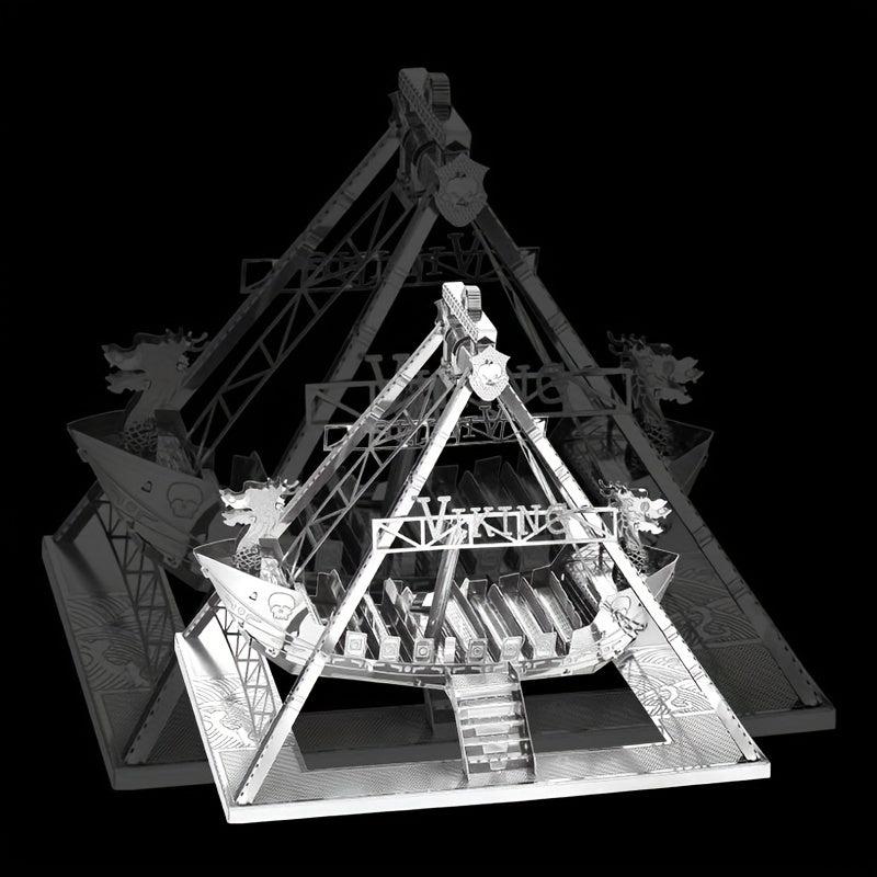 Metal 3D Puzzle Viking Pirate DIY Playground Building Gift