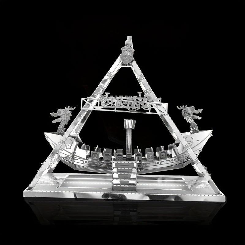 Metal 3D Puzzle Viking Pirate DIY Playground Building Gift