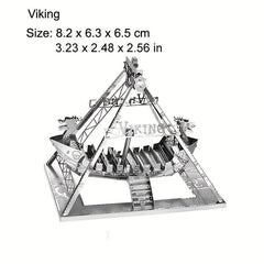 Metal 3D Puzzle Viking Pirate DIY Playground Building Gift