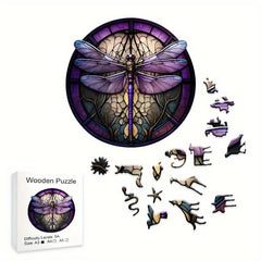 Dragonfly Window Wooden Puzzle Advanced Players
