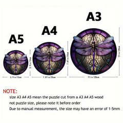 Dragonfly Window Wooden Puzzle Advanced Players