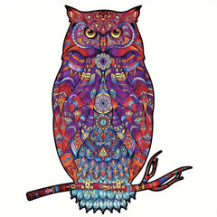 Wooden Owl Puzzle Special Shapes Creative Adults Birthday Party Games Decor
