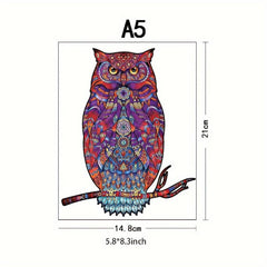 Wooden Owl Puzzle Special Shapes Creative Adults Birthday Party Games Decor