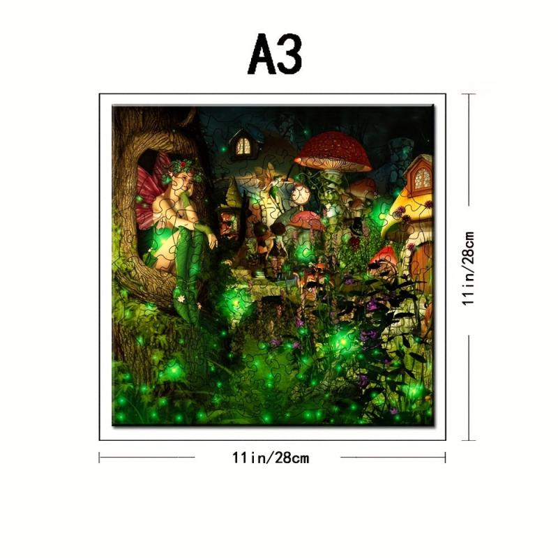Halloween Castle Wooden Puzzles Unique Shape High Puzzles for Adults and Kids