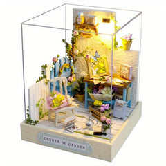 DIY 3D Jigsaw Puzzle Cabin Model Gift for Girls Retro Garden Scene House