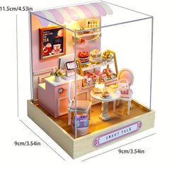 DIY 3D Jigsaw Puzzle Cabin Model Gift for Girls Retro Garden Scene House