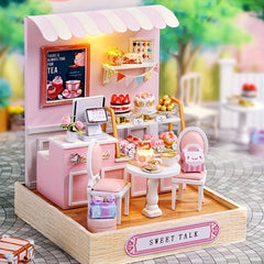 DIY 3D Jigsaw Puzzle Cabin Model Gift for Girls Retro Garden Scene House