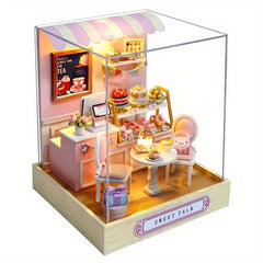 DIY 3D Jigsaw Puzzle Cabin Model Gift for Girls Retro Garden Scene House