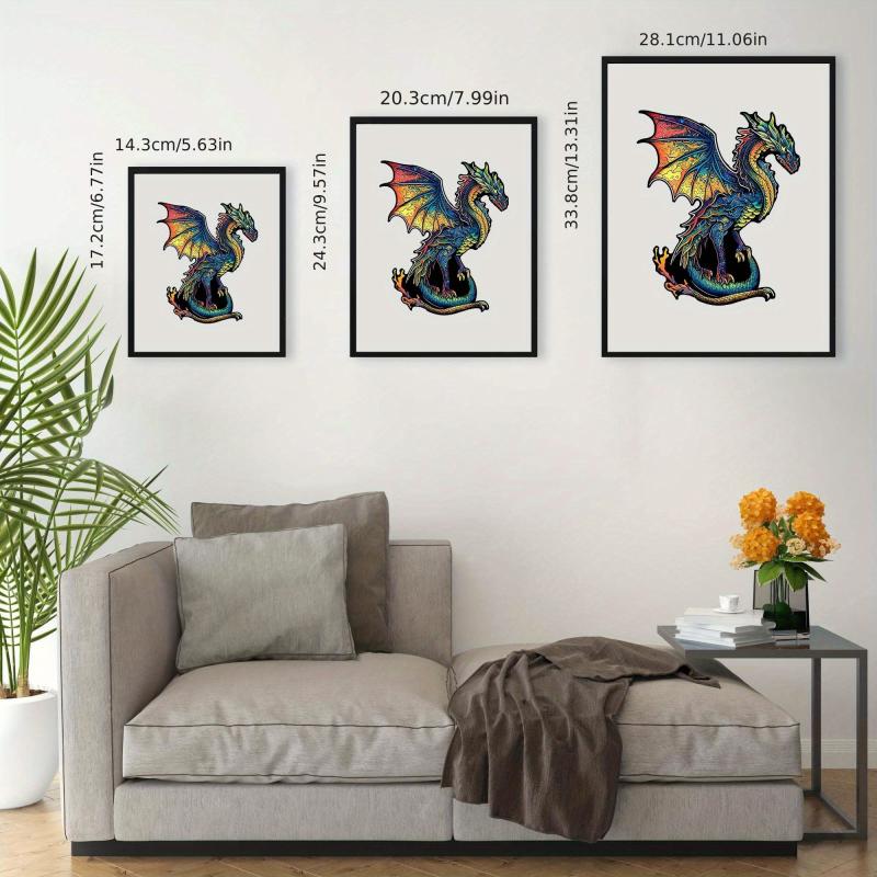 Flying Dragon Wooden Puzzle Decompression Toy Home Decoration Painting