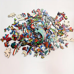 Flying Dragon Wooden Puzzle Decompression Toy Home Decoration Painting