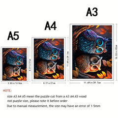 Halloween Owl Wooden Puzzles - Unique Shape High Puzzles