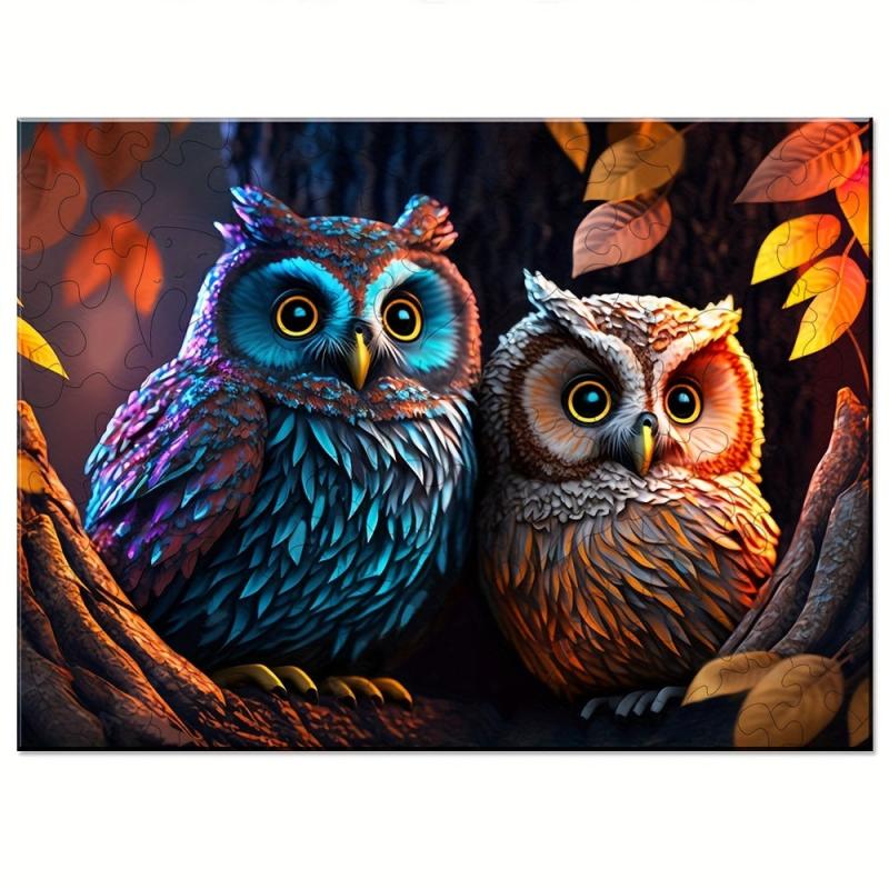 Halloween Owl Wooden Puzzles - Unique Shape High Puzzles