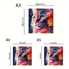 Cat Wooden Puzzle Irregular Shaped Animal Party Game Christmas Gift