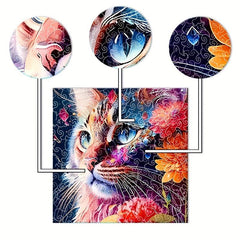 Cat Wooden Puzzle Irregular Shaped Animal Party Game Christmas Gift
