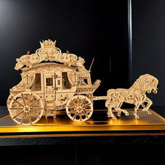 241pcs 3D Wooden Carriage Diorama Puzzles - High End Nightlights for Kids