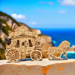 241pcs 3D Wooden Carriage Diorama Puzzles - High End Nightlights for Kids