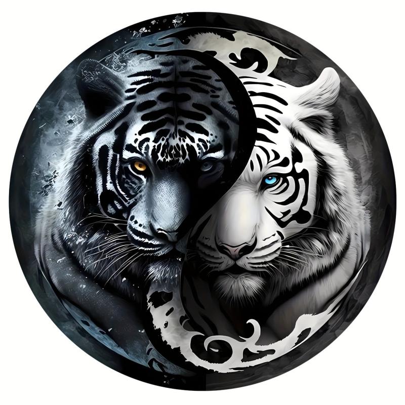 Wooden Puzzle Yin Yang Tiger Decoration Party Game